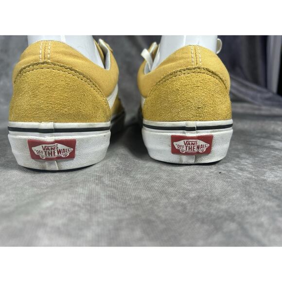 Vans Old Skool Mustard Yellow Suede Canvas Sneakers Mens 7.5 Low Top main image 5